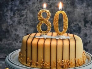 Tort na 80 urodziny